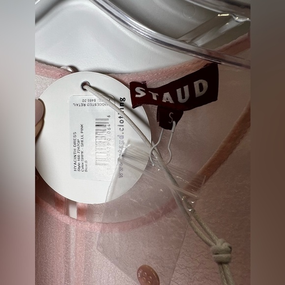 Staud Hyacinth Women’s Organza Tiered Maxi Dress Light Pink Small MSRP$495 NWT - Picture 4 of 4